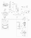 Controls Electric Starter Flywheel Governor Spring Diagram and Parts List for 406677-0403-E1  Briggs and Stratton Engine